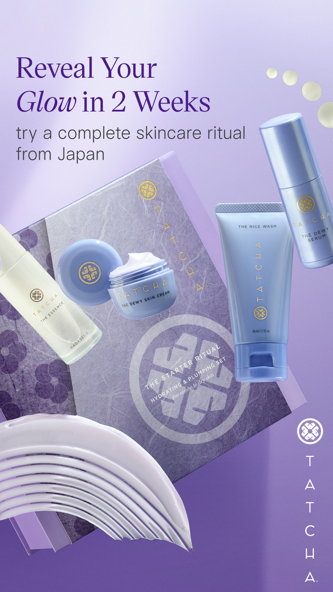 Skincare ad by Tatcha