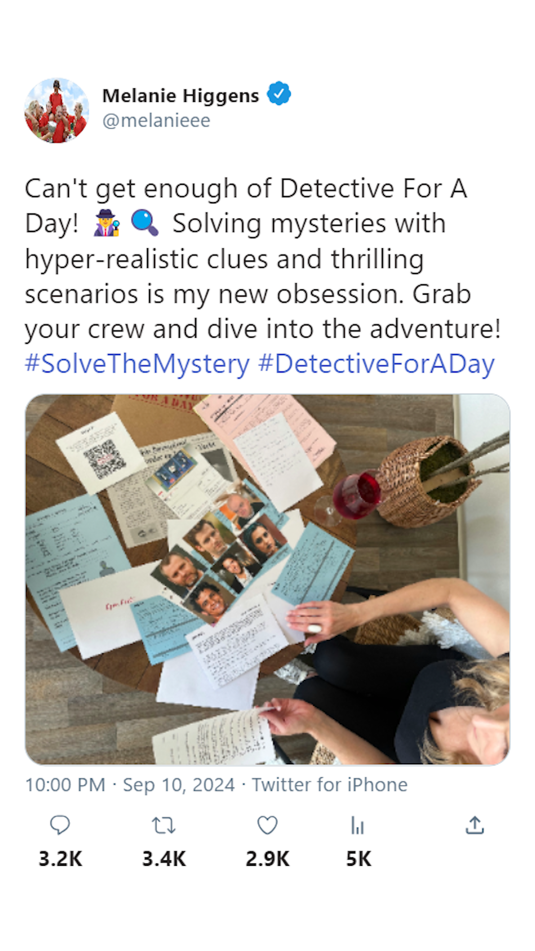 Games ad by Detective for a Day
