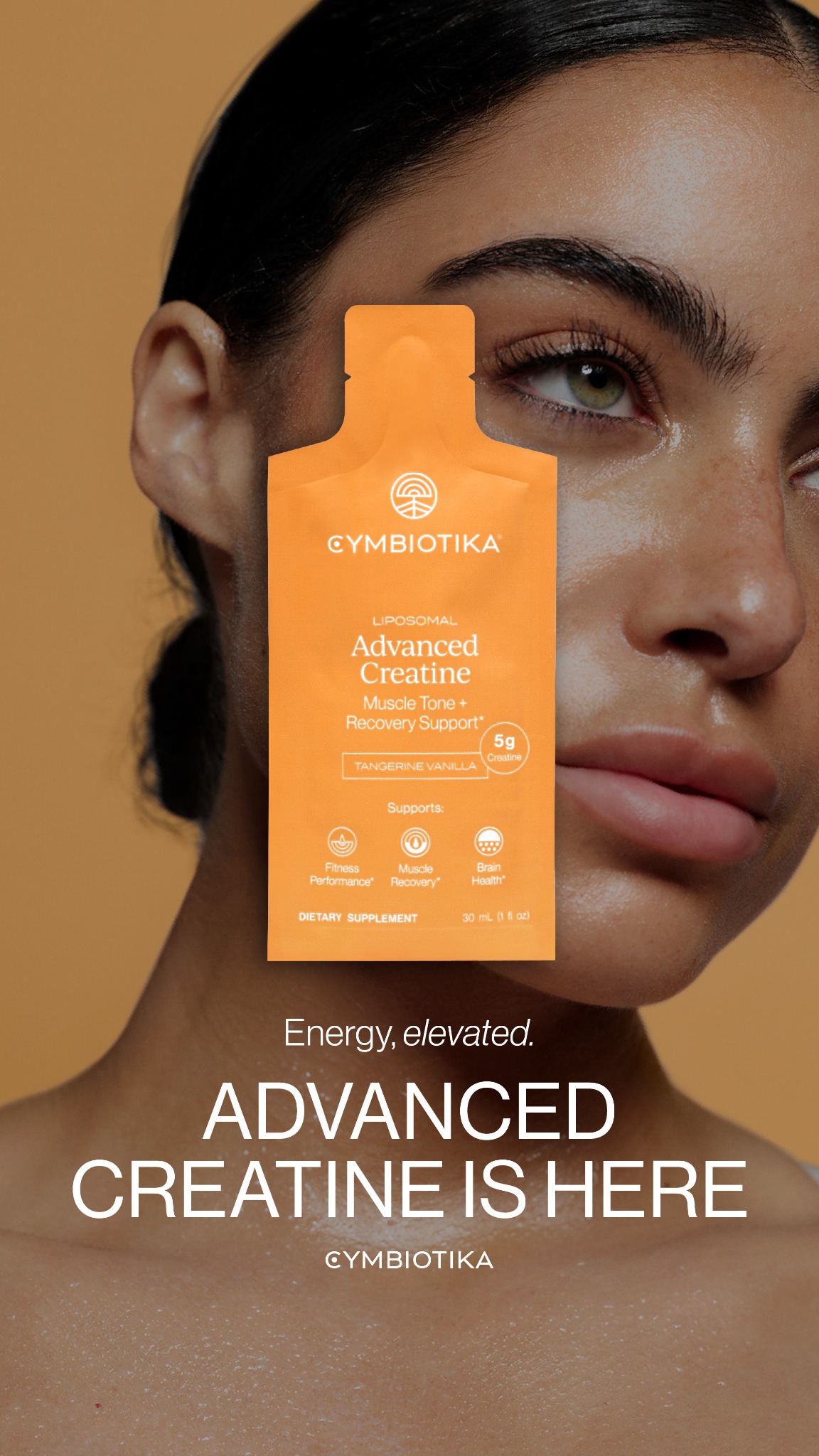 Supplements ad by Cymbiotika